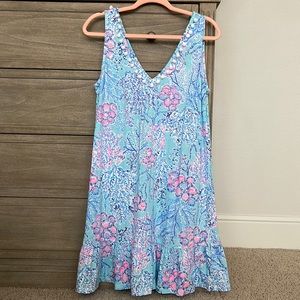 Lilly Pulitzer Blue and Pink Floral Dress